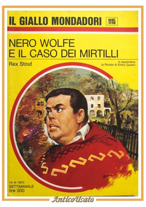 NERO WOLFE E IL CASO DEI MIRTILLI di Rex Stout 1970 Mondadori il giallo libro