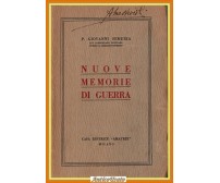NUOVE MEMORIE DI GUERRA di Giovanni Semeria 1928 ? Amatrix Libro I WW mondiale