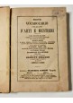 NUOVO VOCABOLARIO ITALIANO D'ARTI E MESTIERI Ernesto Sergent 1870 libro antico