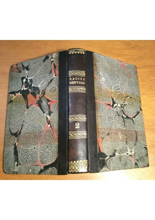 OEUVRES di Jean Racine Volume II libro antico 1799 teatro francese originale 