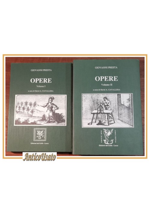 ESAURITO - OPERE 2 volumi di Giovanni Presta  a cura di Cavallera 1988 Libro Olio Ulivo
