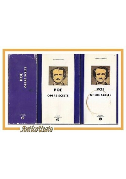 OPERE SCELTE di Edgar Allan Poe 2 VOLUMI 1991 Mondadori  Libri cofanetto Oscar