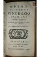 OPERE del Senatore Vincenzio Da Filicaja Tomo 1 e 2 Completo 1762 Baseggio libro