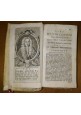 OPERE del Senatore Vincenzio Da Filicaja Tomo 1 e 2 Completo 1762 Baseggio libro
