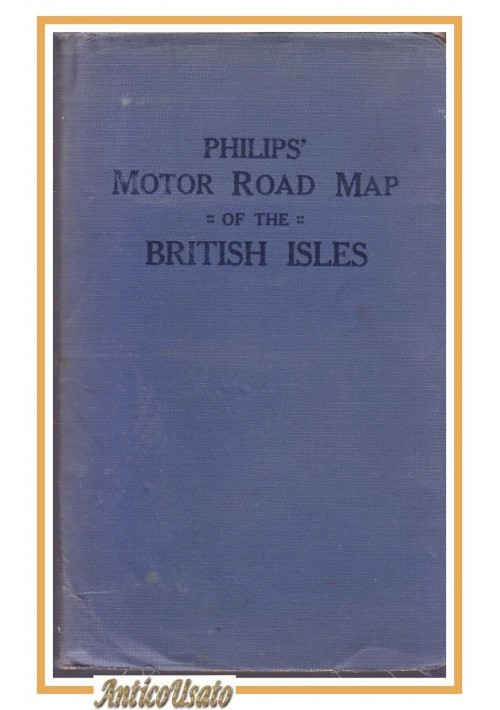 PHILIPS MOTOR ROAD MAP OF THE BRITISH ISLES Mappa Vintage Carta anni '30?