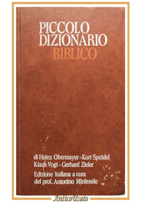 PICCOLO DIZIONARIO BIBLICO di Obermayer Speidel Vogt 1982 Edizioni Paoline Libro