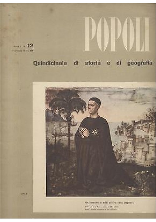 POPOLI, Quindicinale di storia e di geografia ANNO 1 - numero 12 ottobre 1941