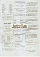 PROGRAMMA GIORNALIERO 1838 degli spettacoli balli feste Napoli Foglio Antico