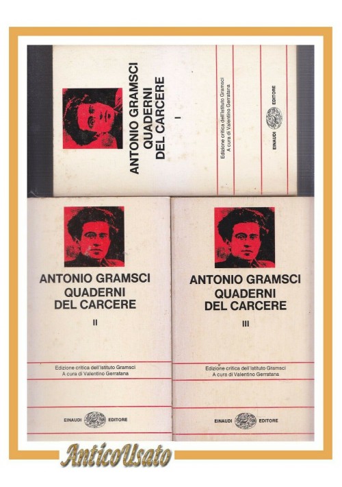 QUADERNI DAL CARCERE di Antonio Gramsci 1975 Einaudi i primi 3 volumi su 4 libro