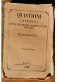 QUISTIONI DI DRITTO volume I Niccola Nicolini 1869 libro antico diritto Nicola