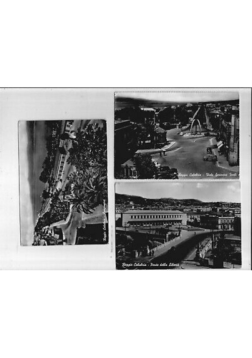 REGGIO CALABRIA 3 cartoline 1957 1958 Viale Zerbi Lungomare ponte libertà viagg.