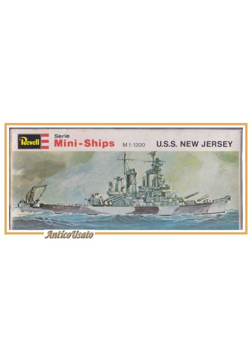 REVELL MINI SHIP NEW JERSEY 1:1200 Modellismo Nave Miniatura Boat  Model Vintage