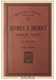 esaurito - RITMICA E METRICA RAZIONALE ITALIANA di Rocco Murari 1909 Hoepli Libro Manuale