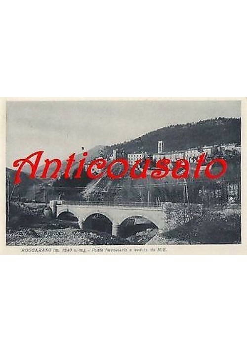 ROCCARASO PONTE FERROVIARIO E VEDUTA DA N.E. cartolina originale postcard carte postale vintage