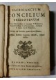 SACROSANCTUM CONCILIUM TRIDENTINUM 1753 Bassano libro antico religione concilio