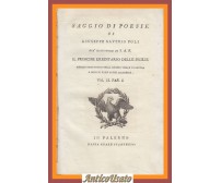 SAGGIO DI POESIE Giuseppe Saverio Poli Volume II parte 1 Reale Stamperia Libro