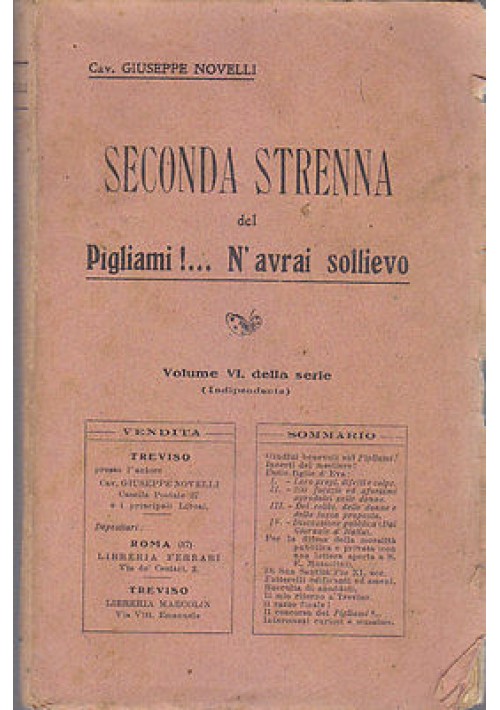 SECONDA STRENNA DEL PIGLIAMI... N AVRAI SOLLIEVO di Giuseppe Novelli 