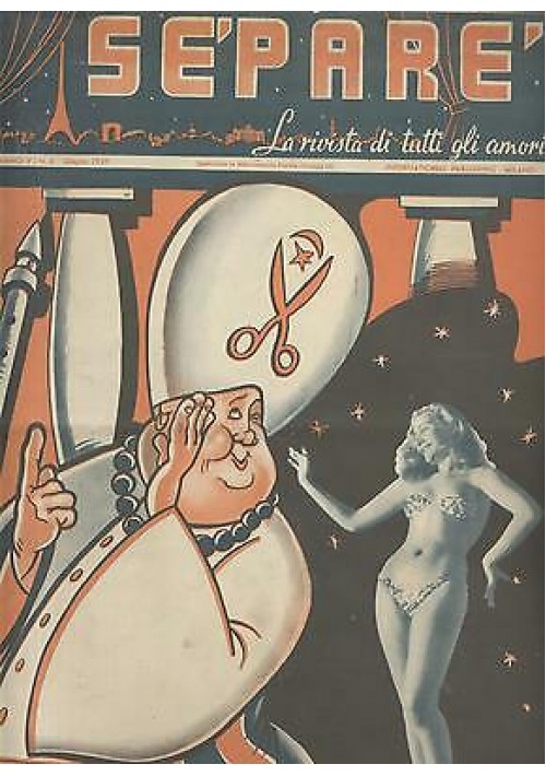 SEPARE la rivista di tutti gli amori 1949 donne pin up vintage d'epoca originale