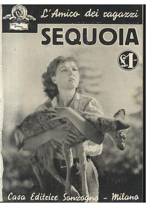 SEQUOIA con foto tratte dal film MGM 1936 Sonzogno racconto cinematografico