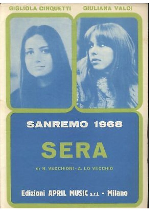 SERA Gigliola Cinquetti Giuliana Valci canto mandolino fisarmonica 1968 April