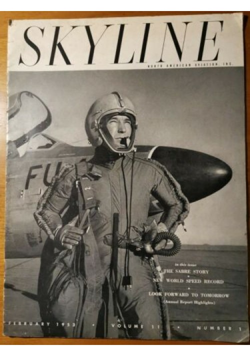 SKYLINE february 1953 Rivista aerei in lingua inglese Volume 11 Number 1 plane