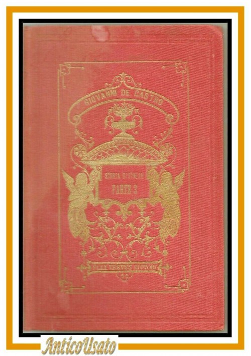 SOMMARIO DELLA STORIA D'ITALIA volume 3 di De Castro 1884 Treves libro antico