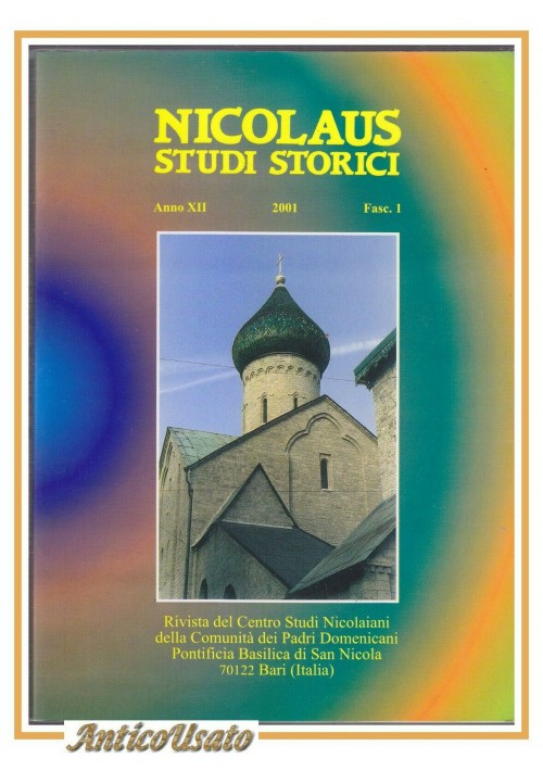 STORIA DELLA CHIESA RUSSA DI BARI Gerardo Cioffari 2001 Nicolaus Libro studi