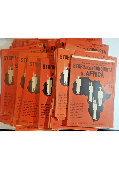 STORIA DELLA CONQUISTA DELL'AFRICA di Ridolfo Mazzucconi completa 66 fascicoli