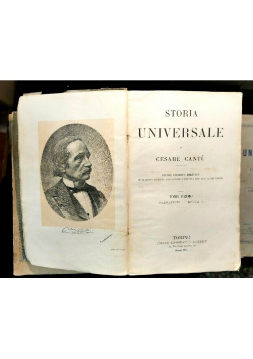 STORIA UNIVERSALE di Cesare Cantù 16 volumi UTET 1884 1891 libri antichi 