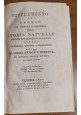 SUI PRINCIPI E PROGRESSI DELLA STORIA NATURALE di Triffon Novello 1809 Libro cpl