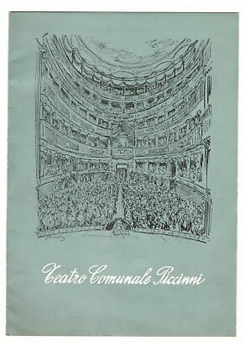 TEATRO COMUNALE PICCINNI STAGIONE TEATRALE 1957 - 58 Carlo Ninchi Ave Gioi 