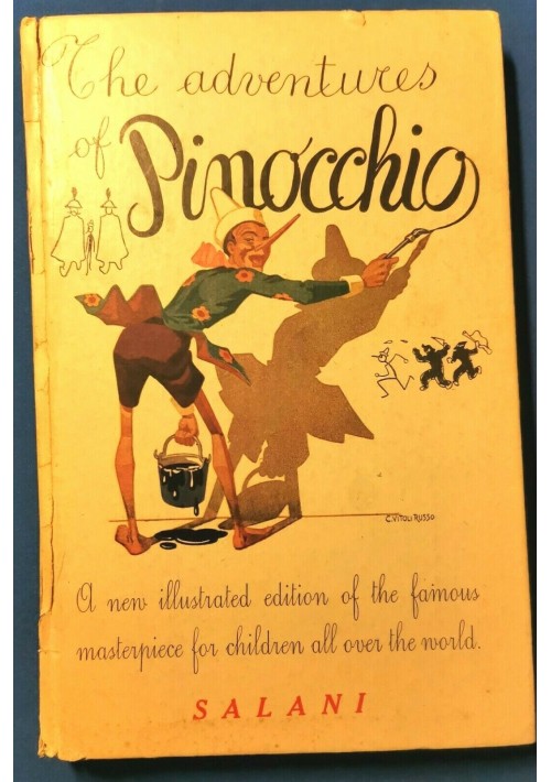 THE ADVENTURES OF PINOCCHIO di Carlo Collodi 1948 Salani libro illustrato  Vitoli