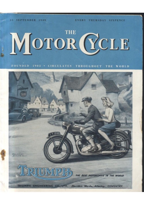 The Motorcycle 15 september 1949  rivista in inglese Triumph 