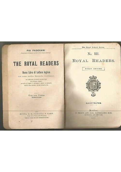 THE ROYAL READERS volume 3 nuovo libro di lettura inglese Pia Padovani 1901 Paravia