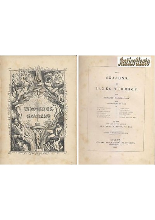 THE SEASONS  di James Thomson 1842  Longman Brown Green e Longmans ILLUSTRATO 