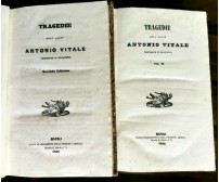 TRAGEDIE dell'abate Antonio Vitale 2 VOLUMI 1846 Minerva Sebezia libro antico