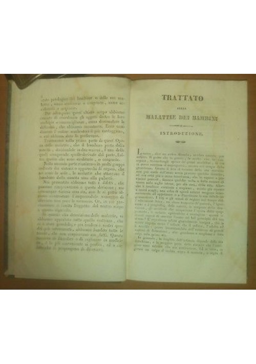 TRATTATO DELLE MALATTIE DEI BAMBINI fino alla pubertà - Capuron 1838 Puzziello