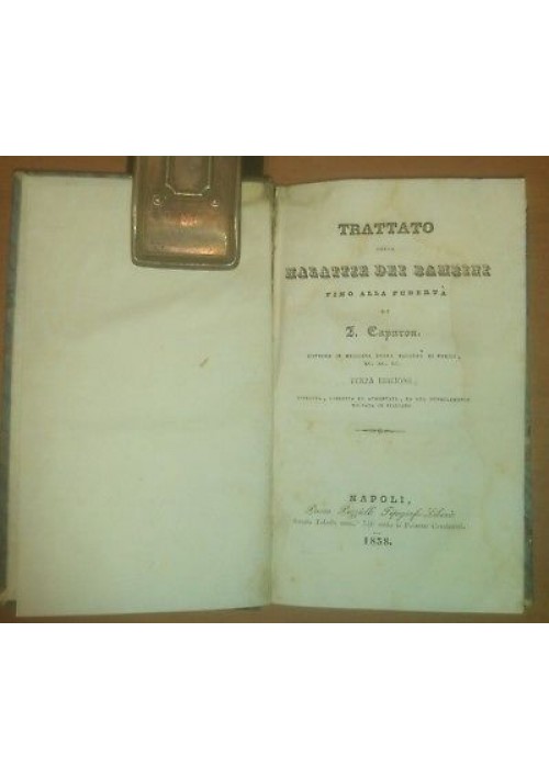 TRATTATO DELLE MALATTIE DEI BAMBINI fino alla pubertà - Capuron 1838 Puzziello