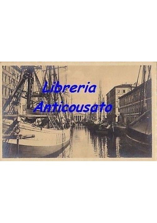 TRIESTE CANAL GRANDE - CARTOLINA ORIGINALE VIAGGIATA 1913 francobollo austriaco