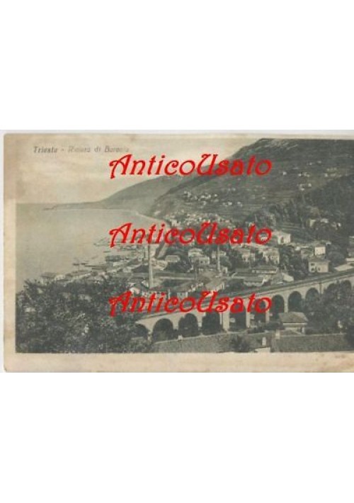 TRIESTE RIVIERA DI BARCOLA - ORIGINALE non viaggiata formato piccolo bianconero