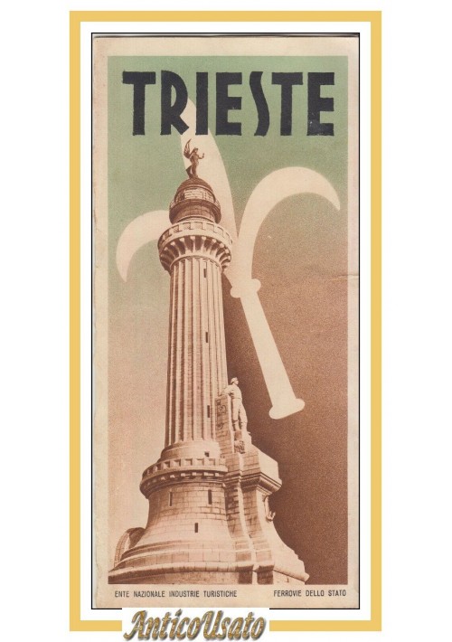 TRIESTE depliant turistico brochure 1935 in francese Fascismo guida ENIT Vintage