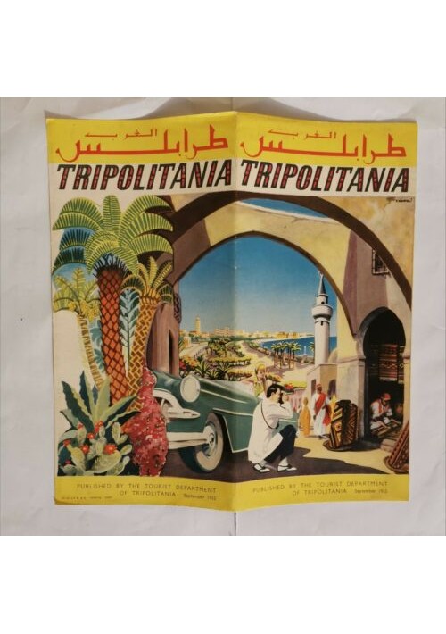 TRIPOLITANIA Depliant Brochure Published tourist Department September 1955