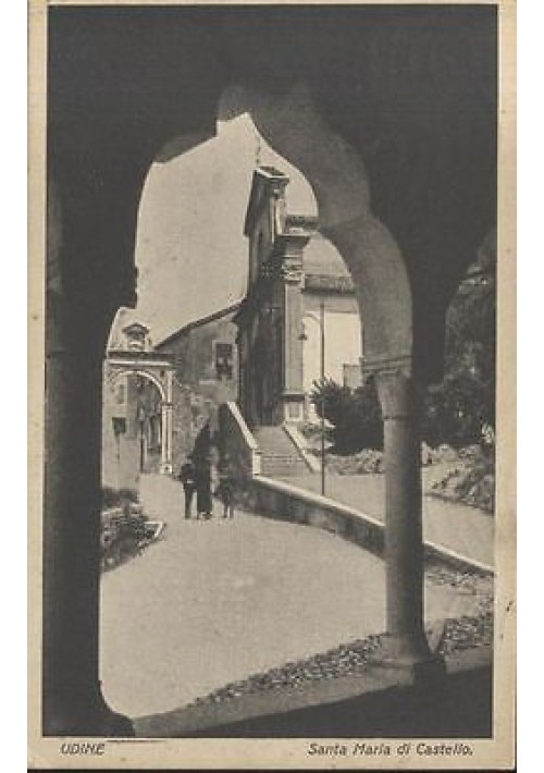 UDINE SANTA MARIA DI CASTELLO cartolina viaggiata 1929