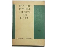 VERIFICA DEI POTERI di Franco Fortini 1965 Prima Edizione Il Saggiatore Libro