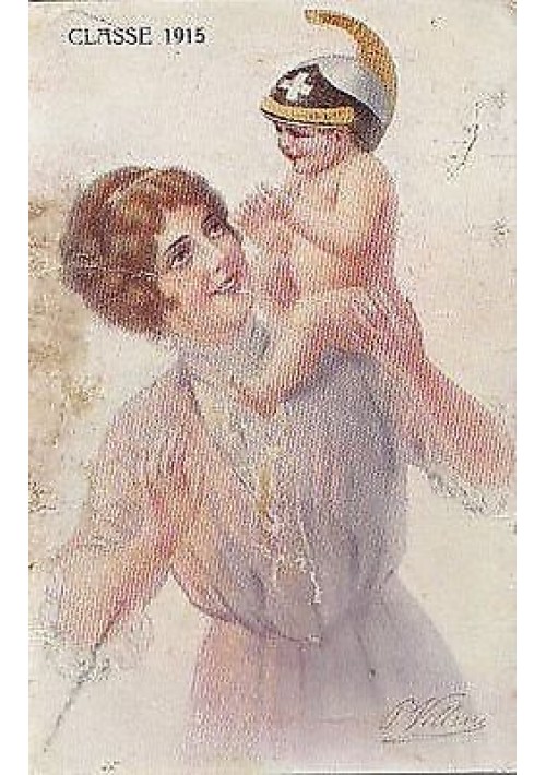 VILLANI - CLASSE 1915 - BELLISSIMA CARTOLINA BAMBINI A COLORI VIAGGIATA 29/10/1916