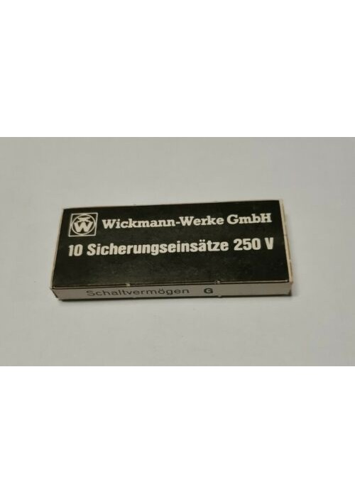 WICKMANN fusibili confezione da 10 pezzi Werke GmbH 250 V 5 x 20 mm kit vetro