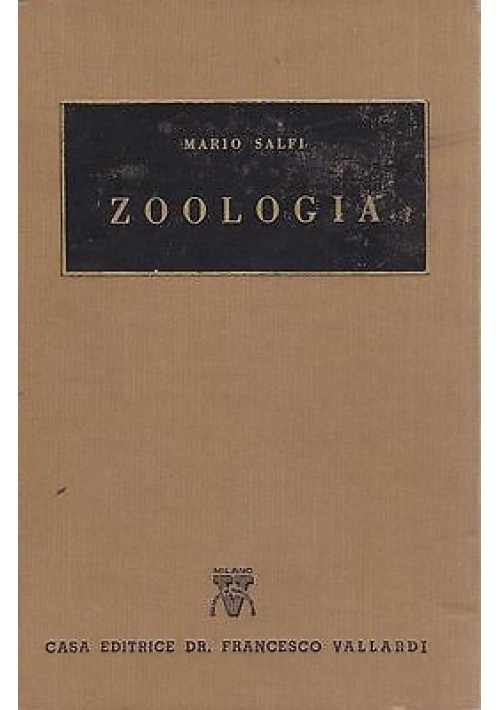 Zoologia di Mario Salfi 1957 Vallardi libro manuale illustrato a colori