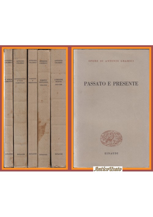 OPERE DI ANTONIO GRAMSCI 5 volumi 1954 1958 Einaudi libro comunismo quaderni